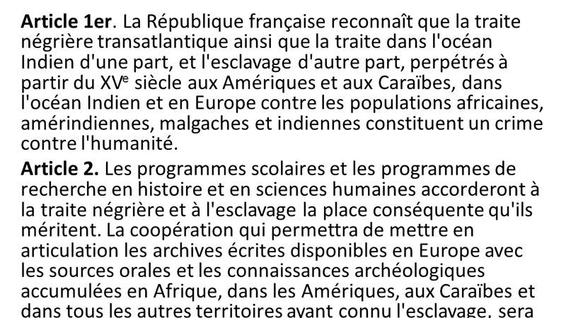 Esclavage : Commémoration en sourdine ?